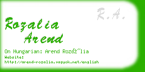 rozalia arend business card